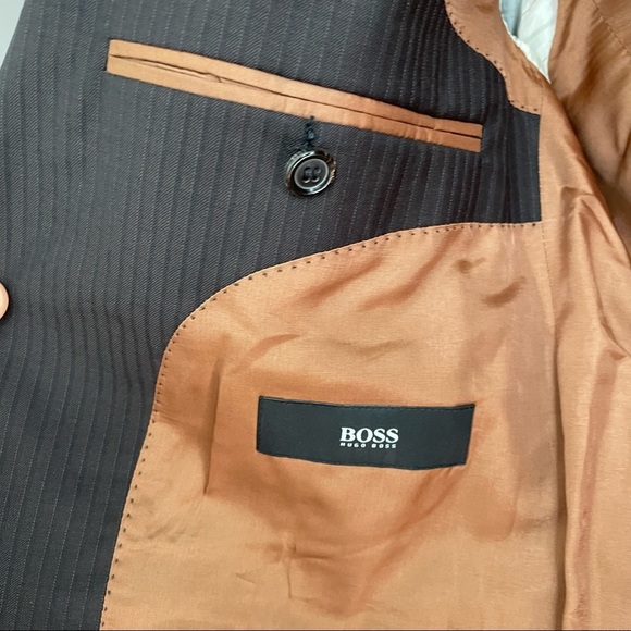 Hugo Boss Gable Vegas Virgin wool Brown Blazer 42R US or IT 48R - Picture 7 of 8